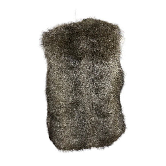The Limited Forenza Brown Tan Shaggy Faux Fur Sleeveless Sweater Vest Sz M/L NWT - Picture 4 of 14